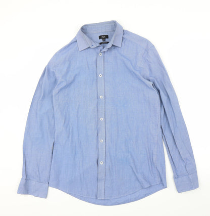 F&F Mens Blue    Button-Up Size 15.5