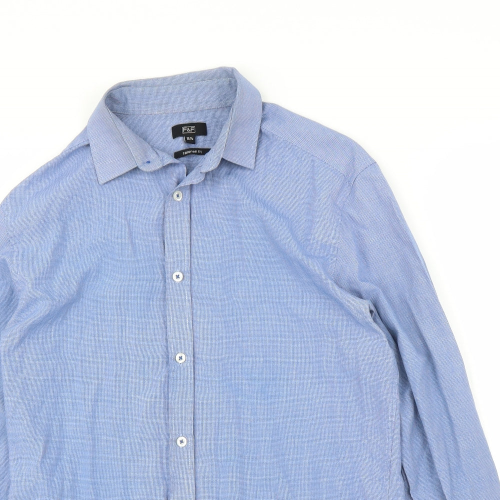 F&F Mens Blue    Button-Up Size 15.5