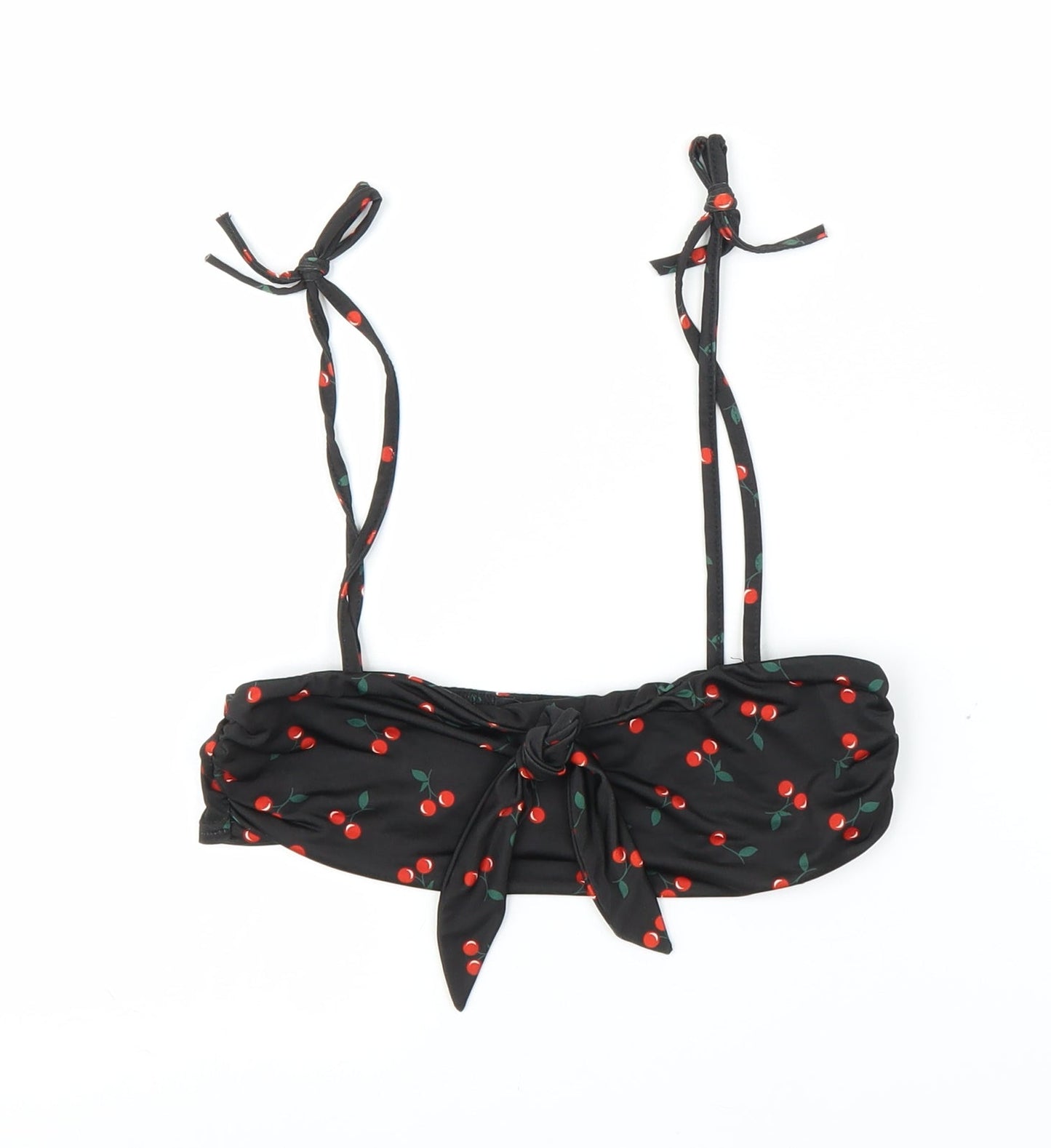 Boohoo Womens Black   Cropped Blouse Size 10  - Cherry