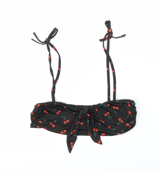 Boohoo Womens Black   Cropped Blouse Size 10  - Cherry