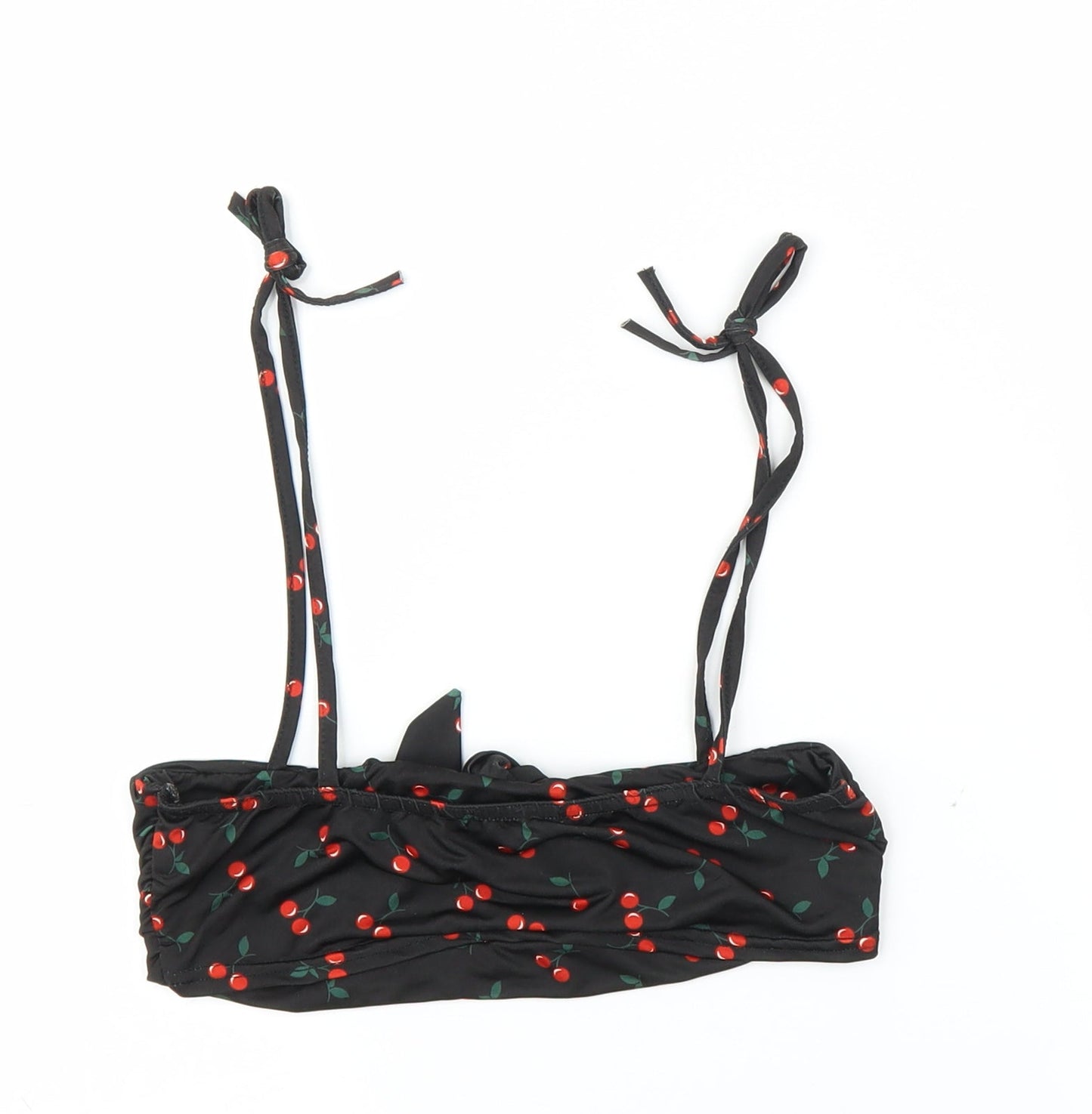 Boohoo Womens Black   Cropped Blouse Size 10  - Cherry