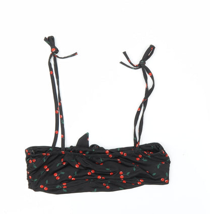 Boohoo Womens Black   Cropped Blouse Size 10  - Cherry