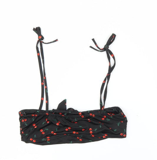 Boohoo Womens Black   Cropped Blouse Size 10  - Cherry