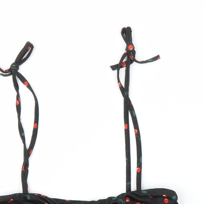 Boohoo Womens Black   Cropped Blouse Size 10  - Cherry