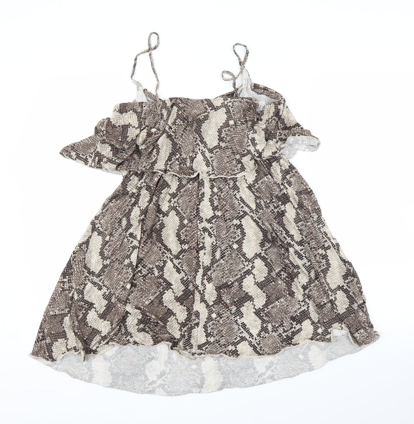 H&M Womens Beige Animal Print  A-Line  Size M  - Snake print
