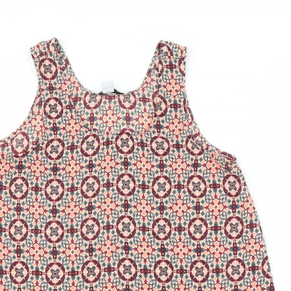 Primark Womens Orange Geometric  Basic Blouse Size 8