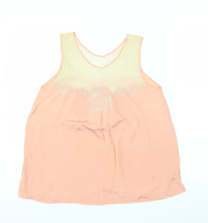 Womens UK Size M Preworn Pink Basic Blouse