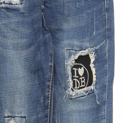 Tian Ge Jeans Womens Blue  Denim Straight Jeans Size S L28 in