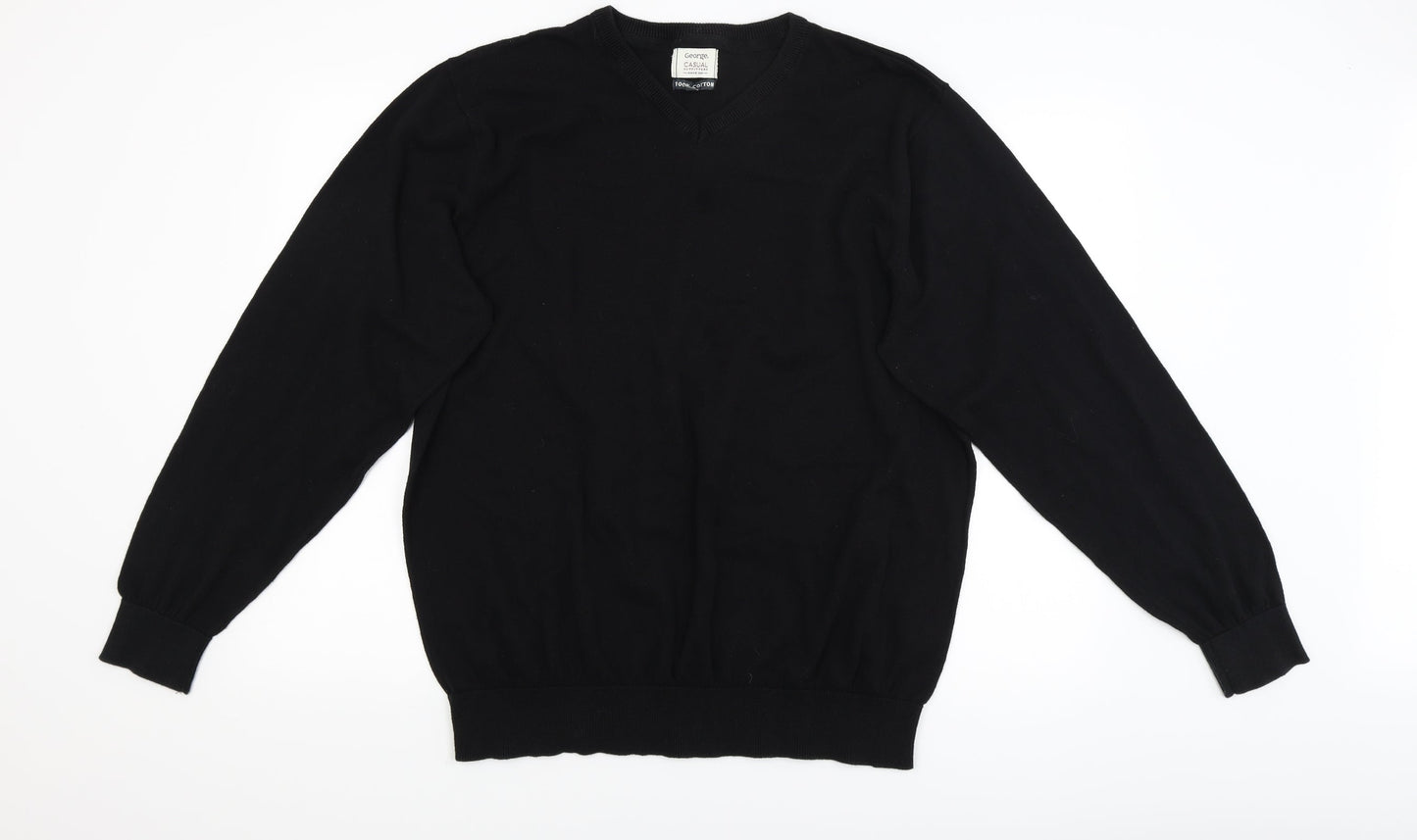 George Mens Black   Pullover Jumper Size 2XL