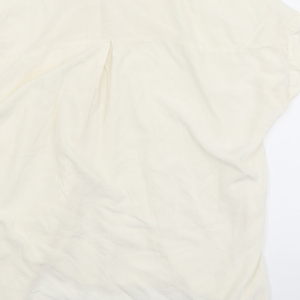 Womens UK Size L Preworn White Basic Blouse