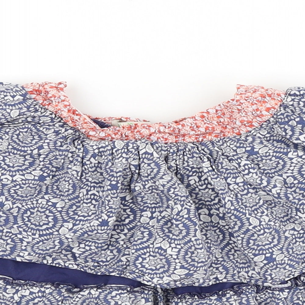Mini B Girls Blue Geometric  Tutu Skirt Size 6-7 Years