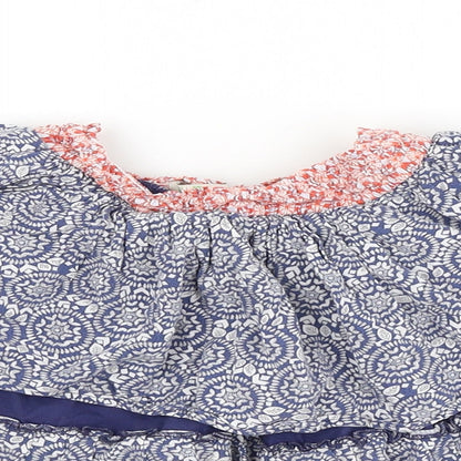 Mini B Girls Blue Geometric  Tutu Skirt Size 6-7 Years