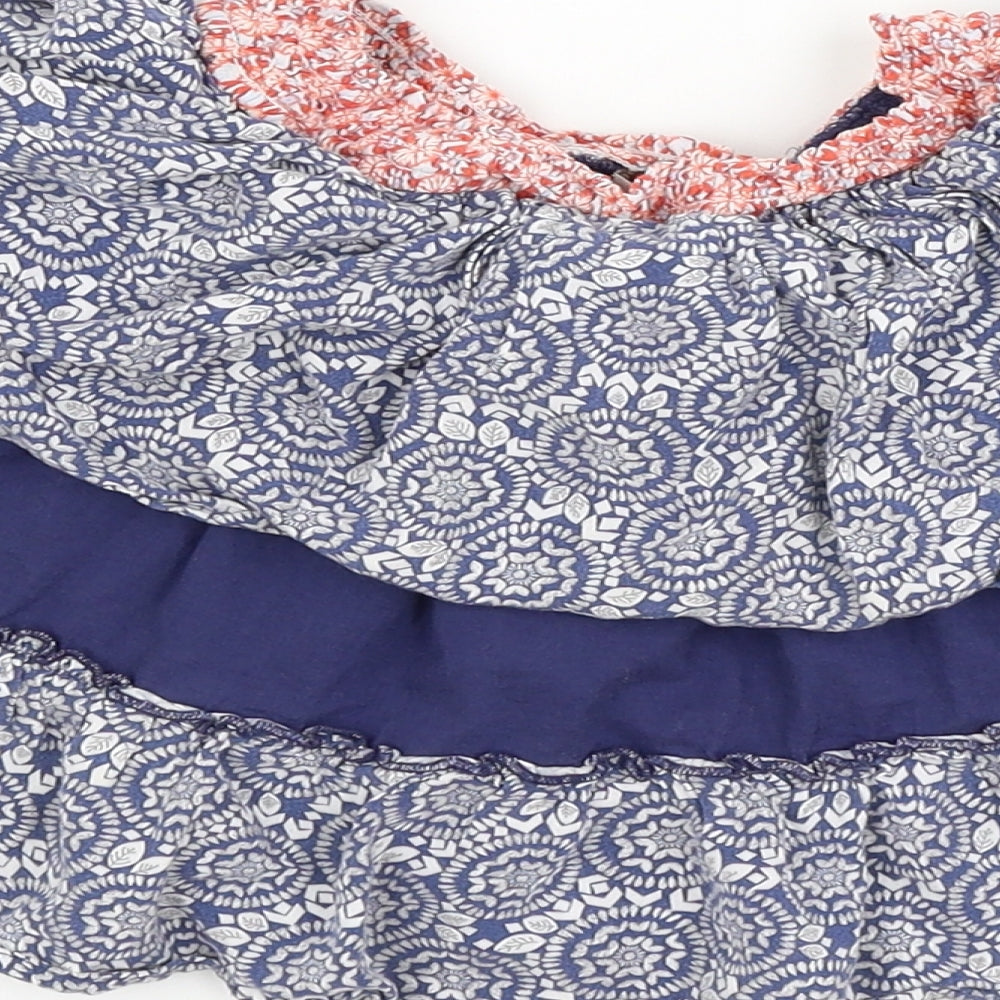 Mini B Girls Blue Geometric  Tutu Skirt Size 6-7 Years
