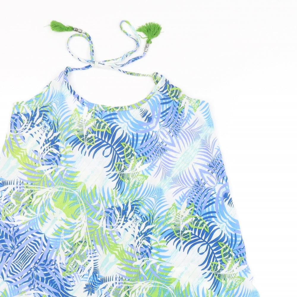 Cardamom Womens Blue Floral  Camisole T-Shirt Size M