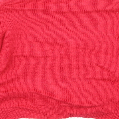 F&F Girls Pink  Knit Pullover Jumper Size 2-3 Years  - Rudolph
