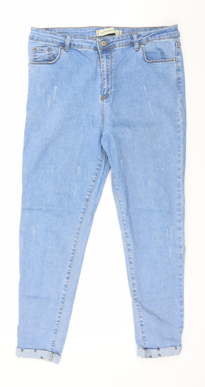 Miss Laufen Womens Blue  Denim Skinny Jeans Size 36 in L26 in