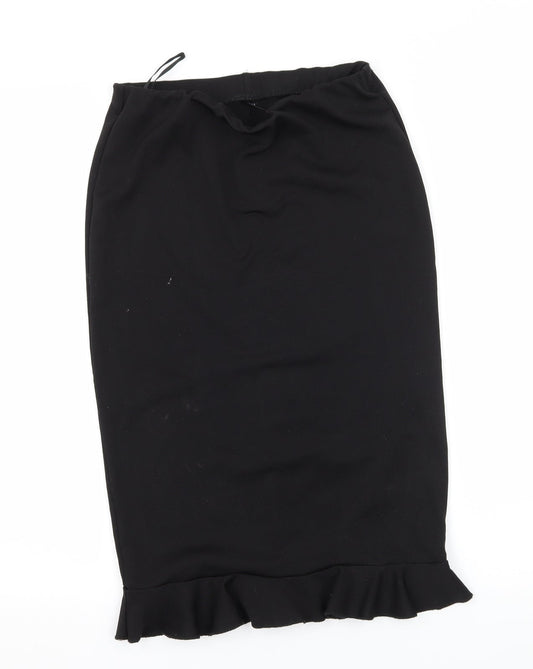 SheIn Womens Black  Jersey Straight & Pencil Skirt Size M