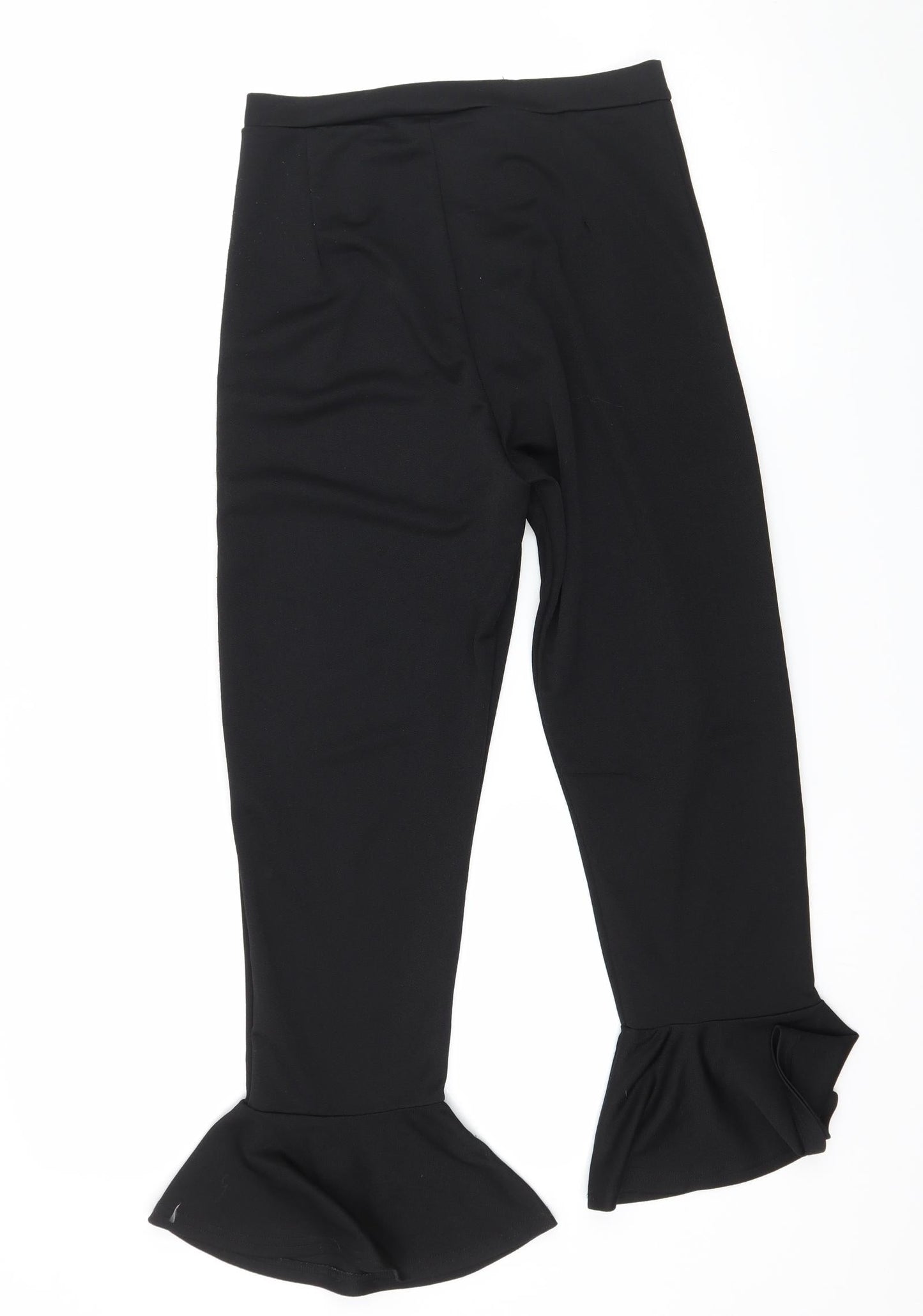 Womens UK Size 10 PRETTYLITTLETHING Regular Fit  Black Trousers