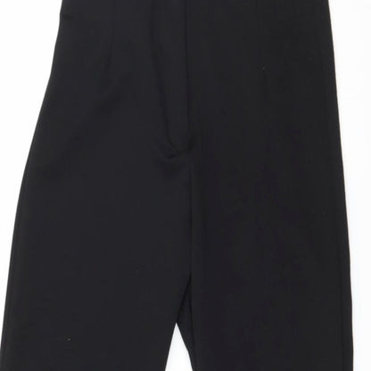 Womens UK Size 10 PRETTYLITTLETHING Regular Fit  Black Trousers