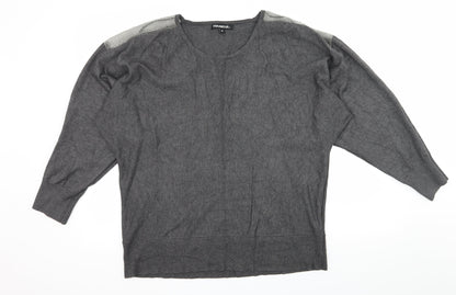 Paramour Womens Grey  Knit Pullover Jumper Size XL  - Embellished Shoulders
