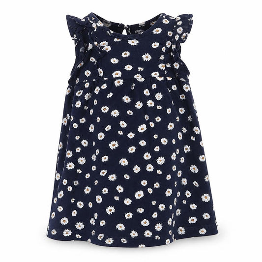 H&M Girls Blue Floral Jersey T-Shirt Dress  Size 6-9 Months