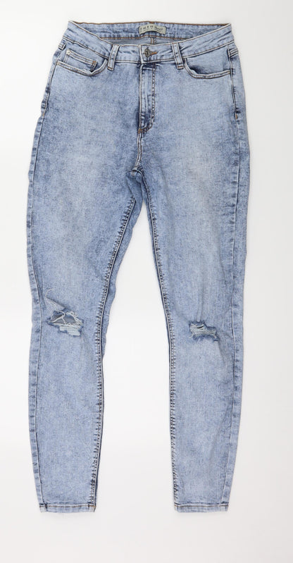 Denim & Co. Womens Blue  Denim Skinny Jeans Size 12 L28 in