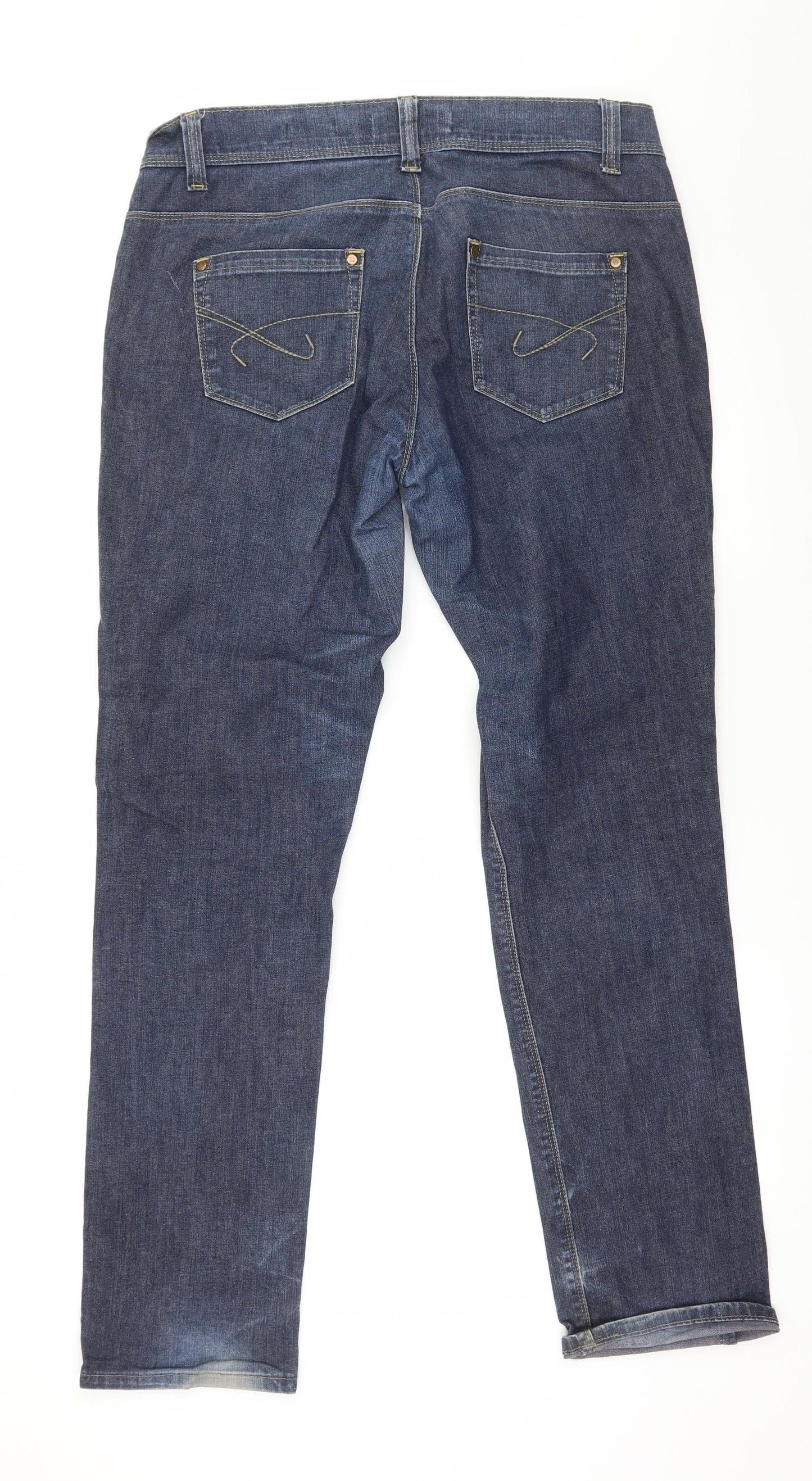 Womens UK Size 14 Disco Slim Fit Skinny Blue Jeans