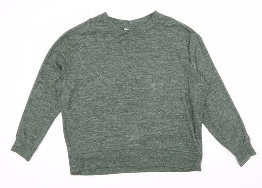 H&M Womens Green  Knit Pullover Hoodie Size M