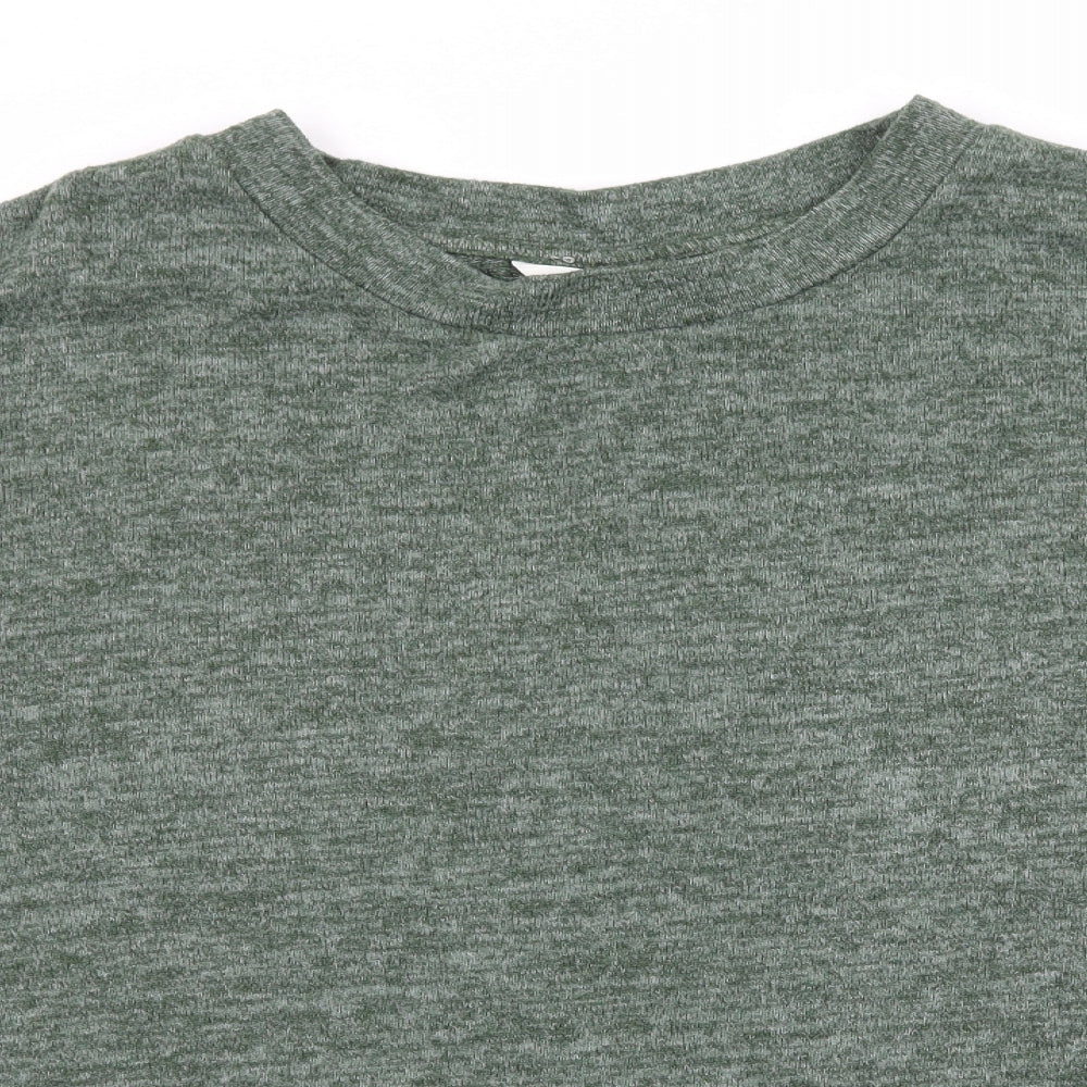 H&M Womens Green  Knit Pullover Hoodie Size M