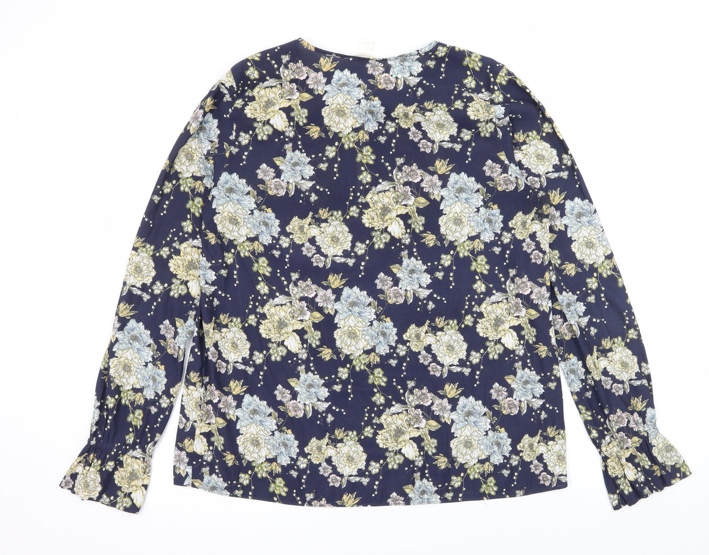 Womens UK Size 8 H&M Blue Basic Blouse