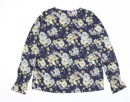 Womens UK Size 8 H&M Blue Basic Blouse