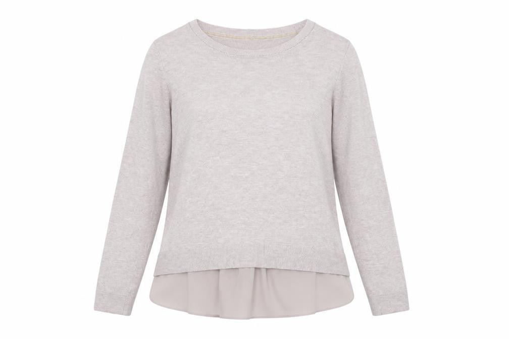 Front view of RJR.John Rocha women’s pink knit jumper, size UK 14