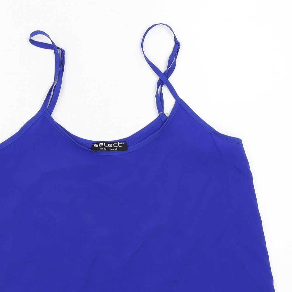 Womens UK Size 12 Select Blue Basic T-Shirt