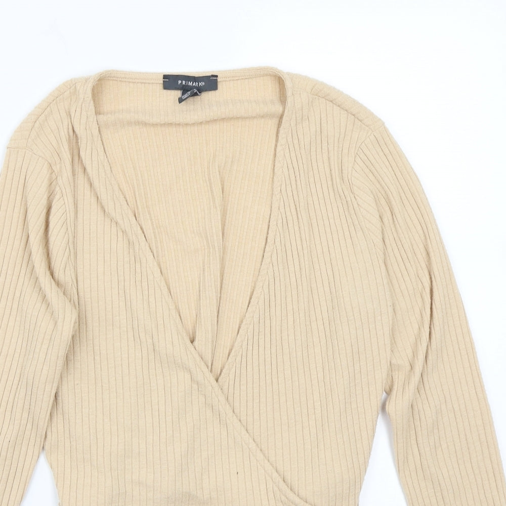 Primark Womens Beige   Cardigan Jumper Size M