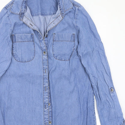 F&F Womens Blue   Basic Button-Up Size 6