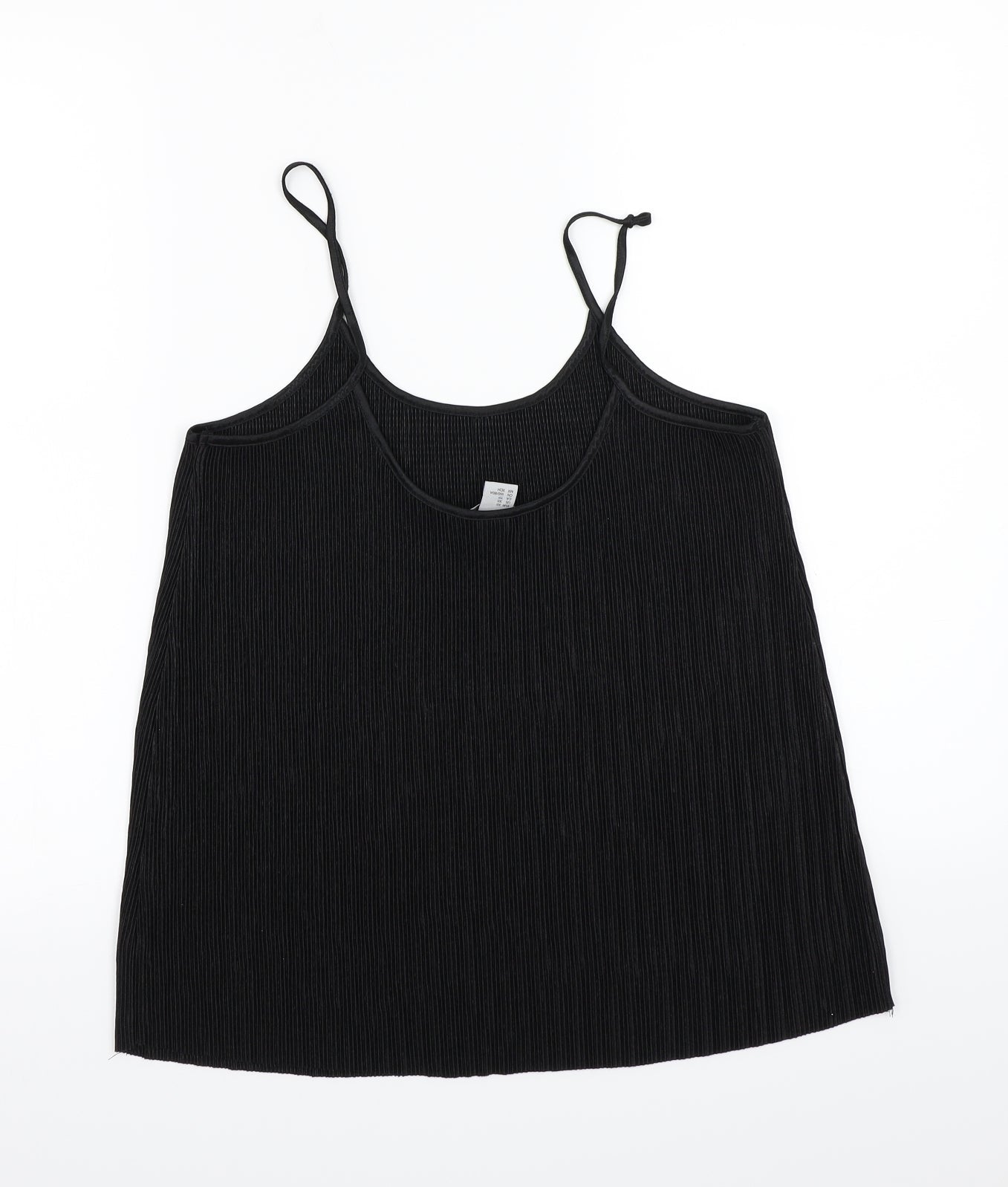 Womens UK Size XS H&M Black Basic T-Shirt