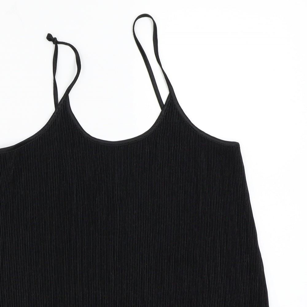 Womens UK Size XS H&M Black Basic T-Shirt