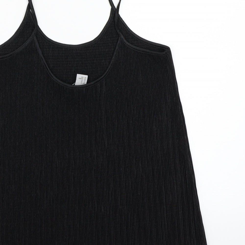 Womens UK Size XS H&M Black Basic T-Shirt