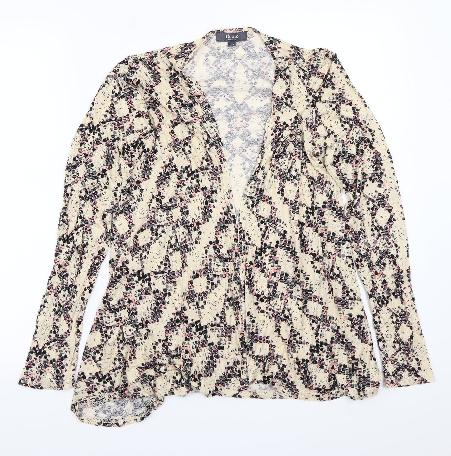 Studio Womens Blue Floral  Cardigan Jumper Size 14