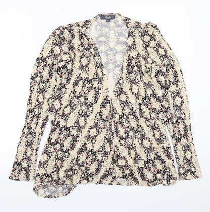 Studio Womens Blue Floral  Cardigan Jumper Size 14