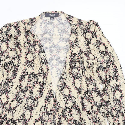 Studio Womens Blue Floral  Cardigan Jumper Size 14