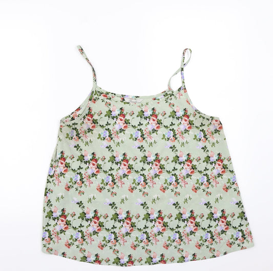 Womens UK Size 14 Peacocks Green Basic Tank