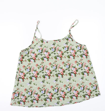 Womens UK Size 14 Peacocks Green Basic Tank