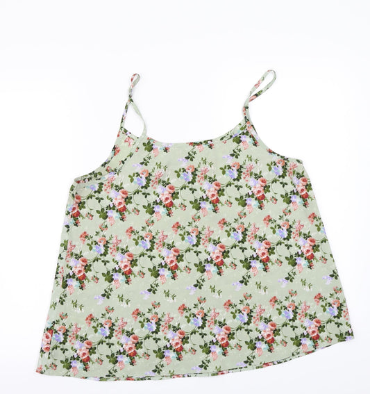 Womens UK Size 14 Peacocks Green Basic Tank