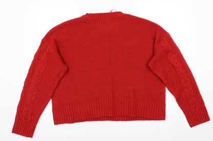 Newlook Womens Red   Pullover Jumper Size L