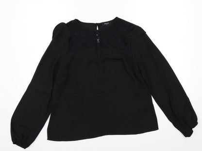 Papaya Womens Black   Basic T-Shirt Size 12