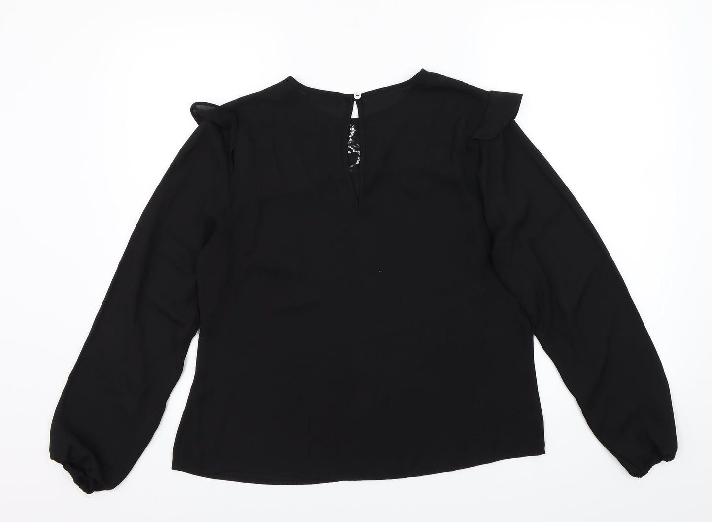 Papaya Womens Black   Basic T-Shirt Size 12