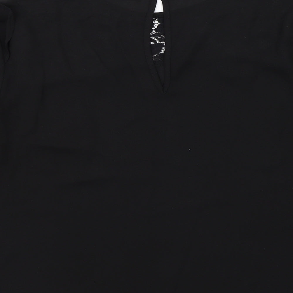 Papaya Womens Black   Basic T-Shirt Size 12