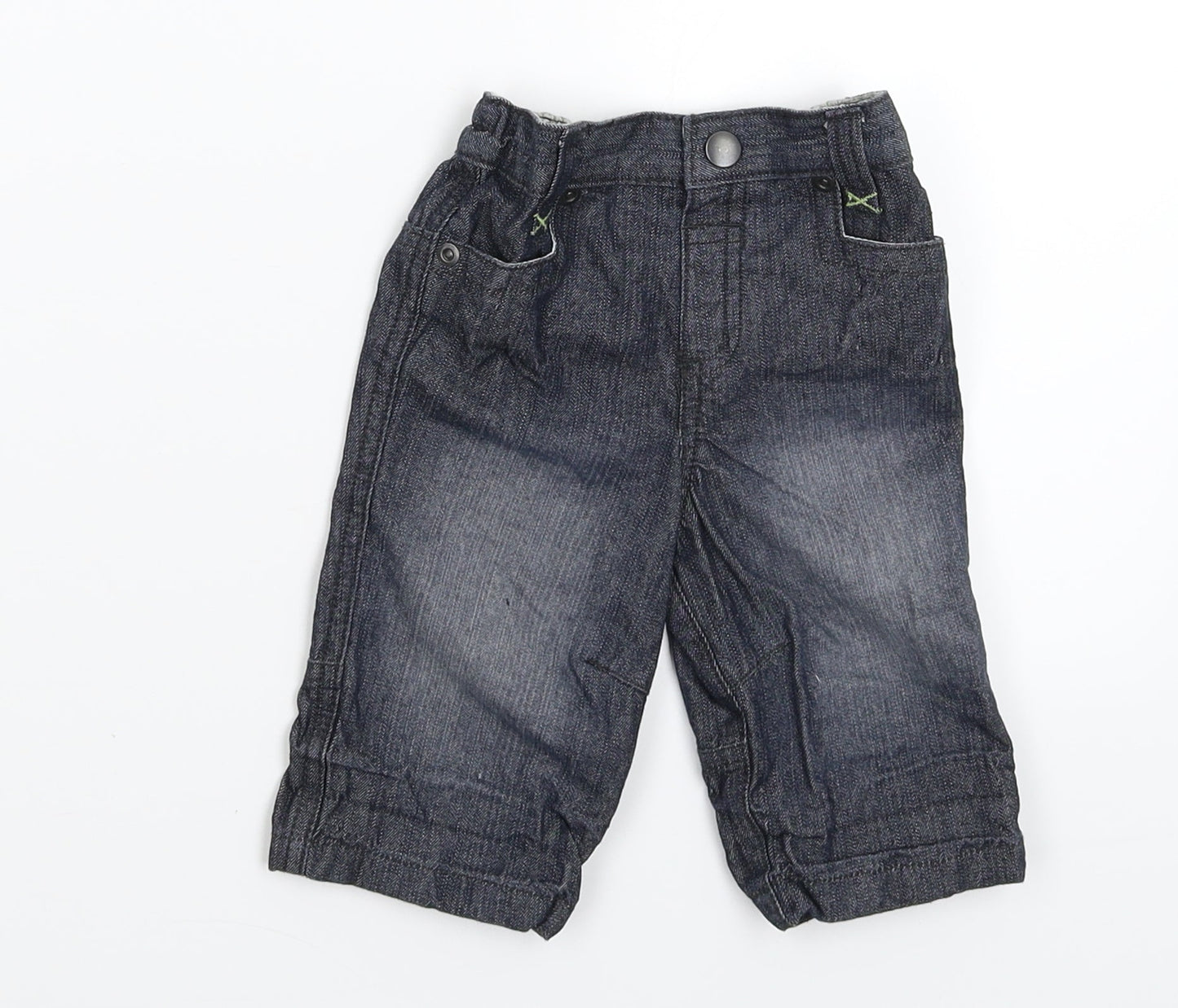 Baby Boutique Baby Blue  Denim Capri Jeans Size 3-6 Months