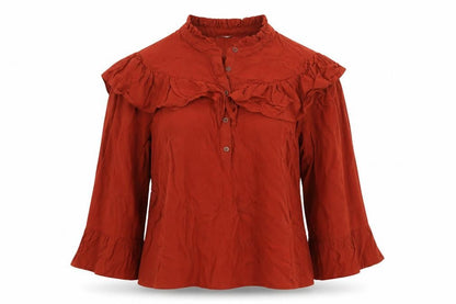 Womens UK Size 14 TU Brown Basic Button-Up